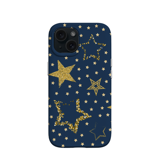 Navy and Gold Star Girl Phone case