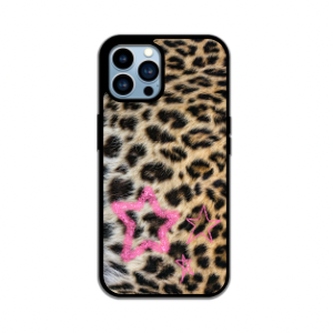 Pink Star Leopard Print IPhone Case