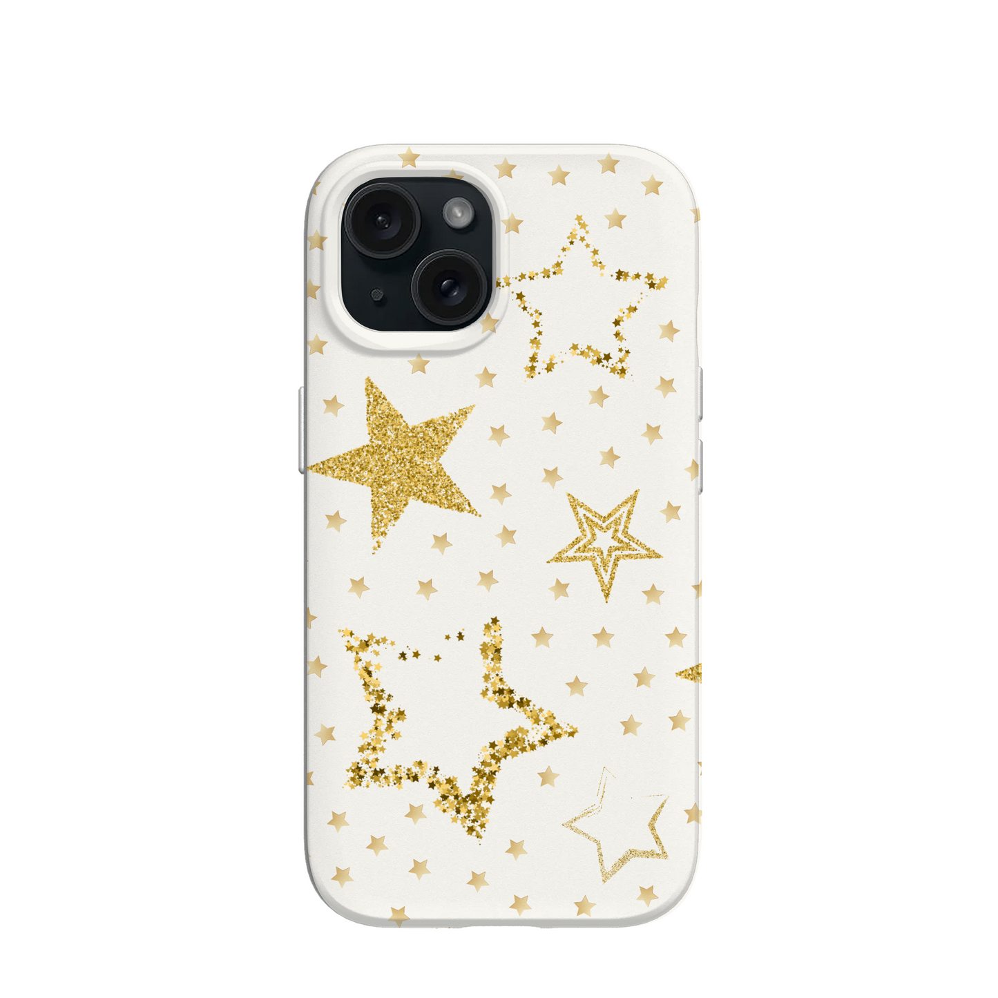 White and Gold Star girl iPhone case