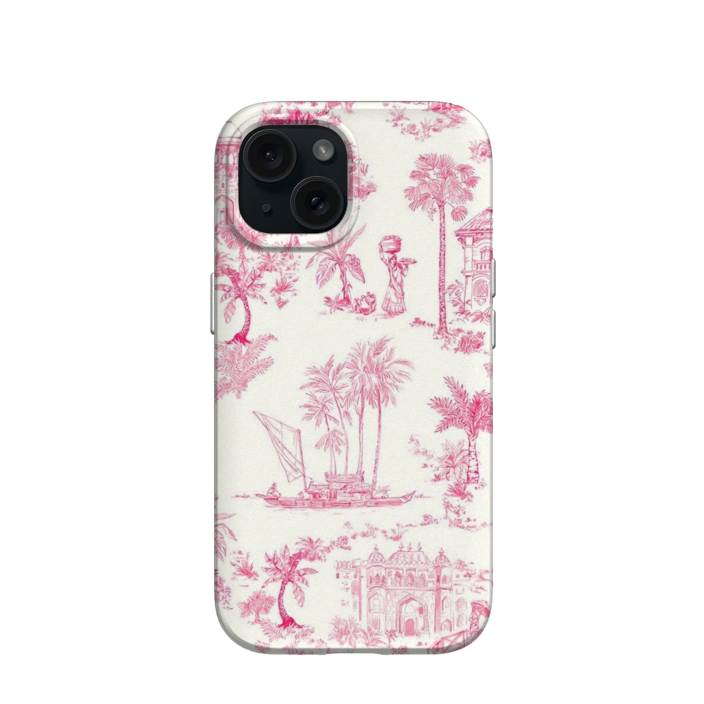 Preppy floral phone case in Pink print For All iPhone cases