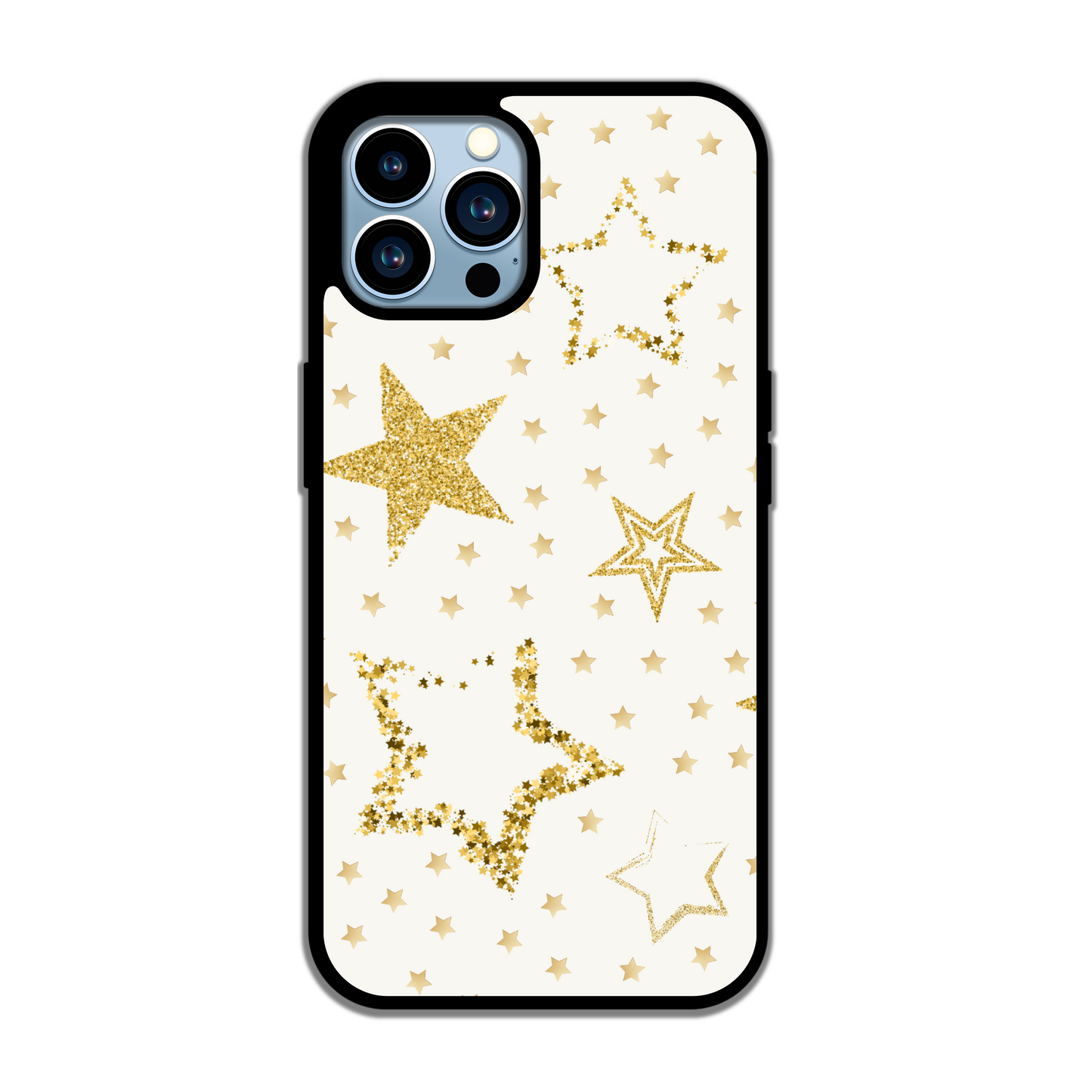 White and Gold Star girl iPhone case