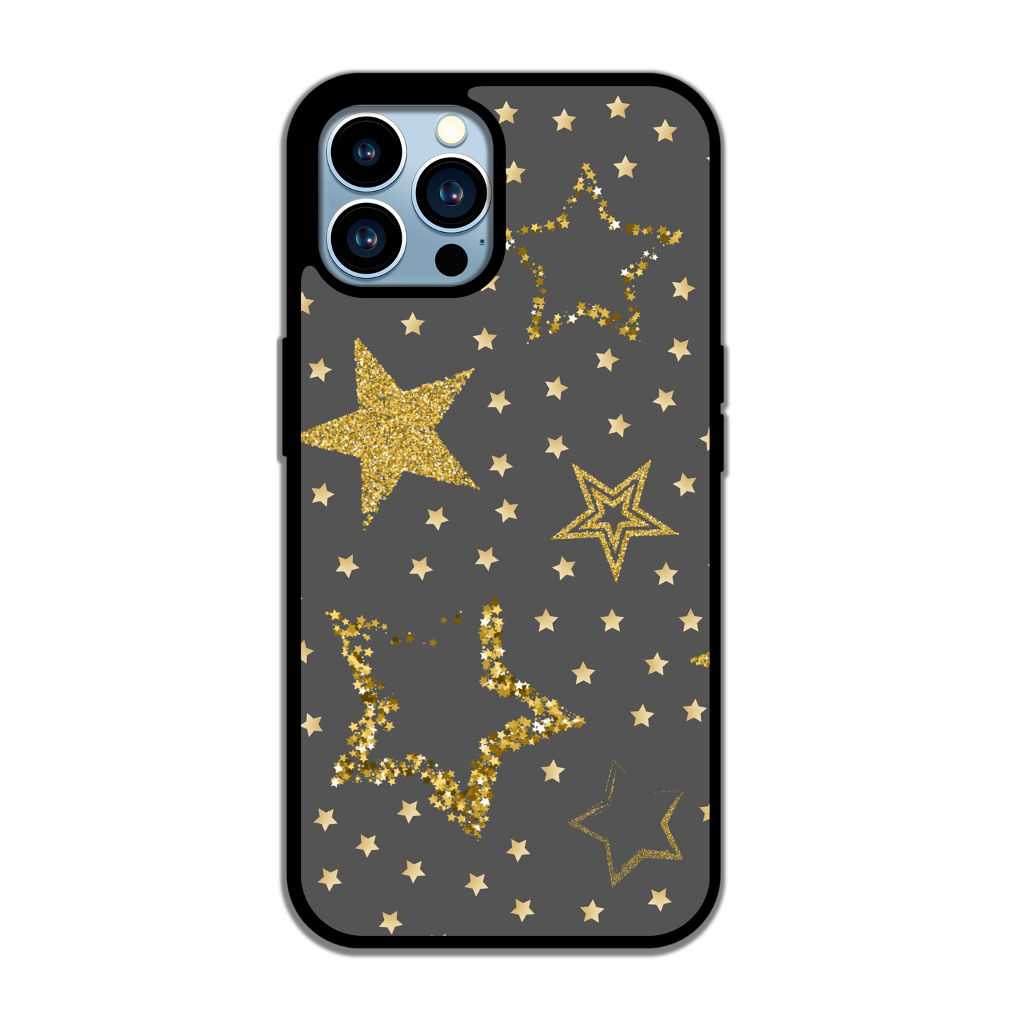 Grey and Gold Star Girl iPhone Case