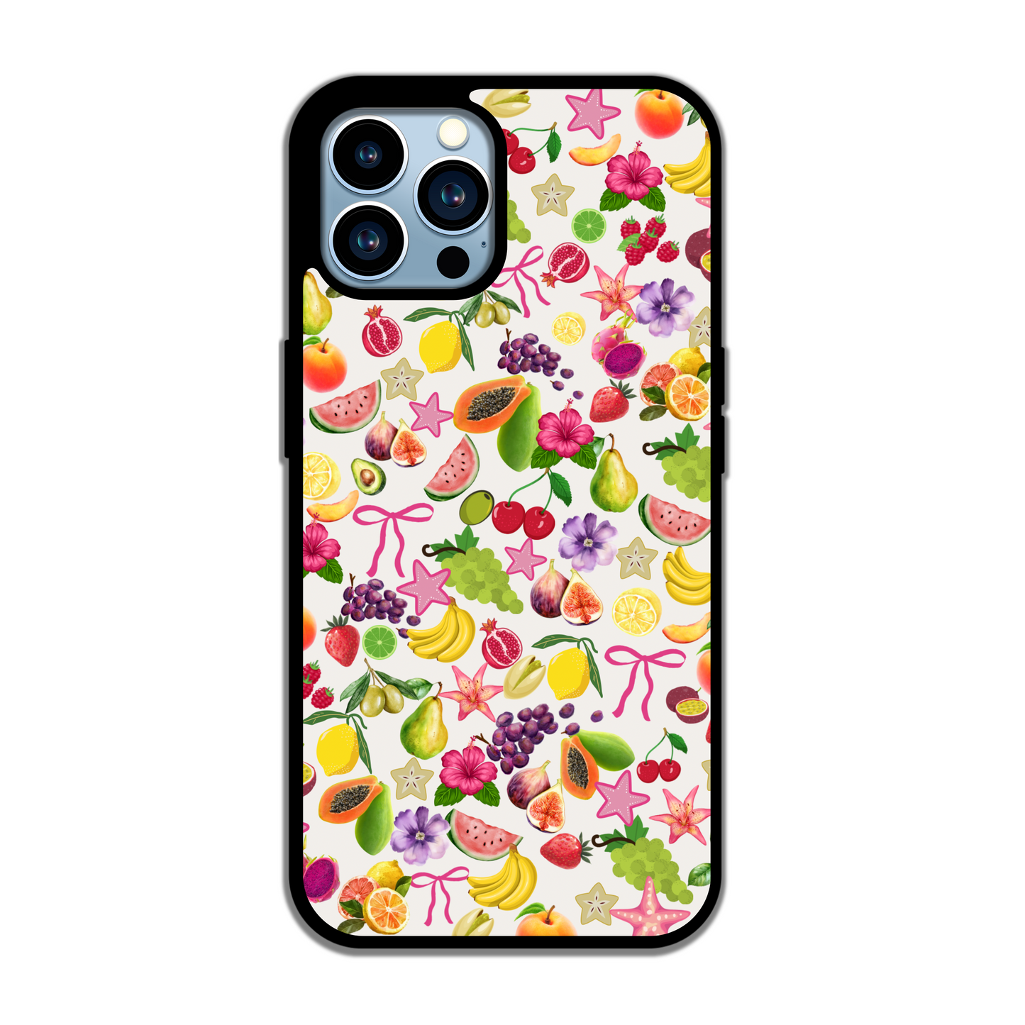 Summer Fruity case in WHITE 🥥🫐🍓🍒