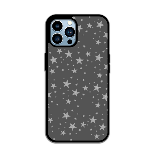 Grey Star Girl iPhone case in Silver