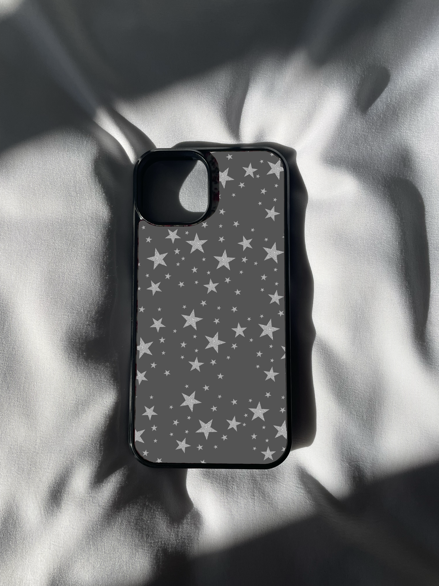 Grey Star Girl iPhone case in Silver